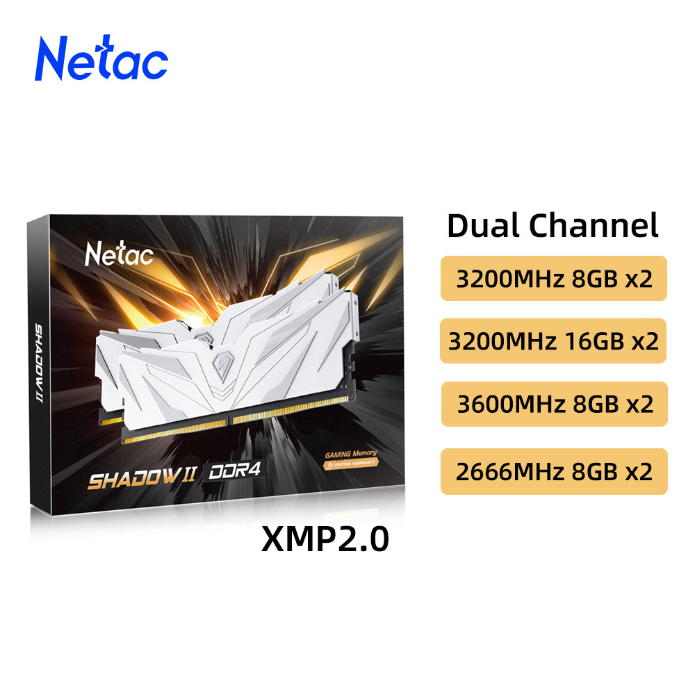 Netac Ram Memory DDR4 8GBX2 16 - Ddr4 3200 16Gb ulasan dan harga