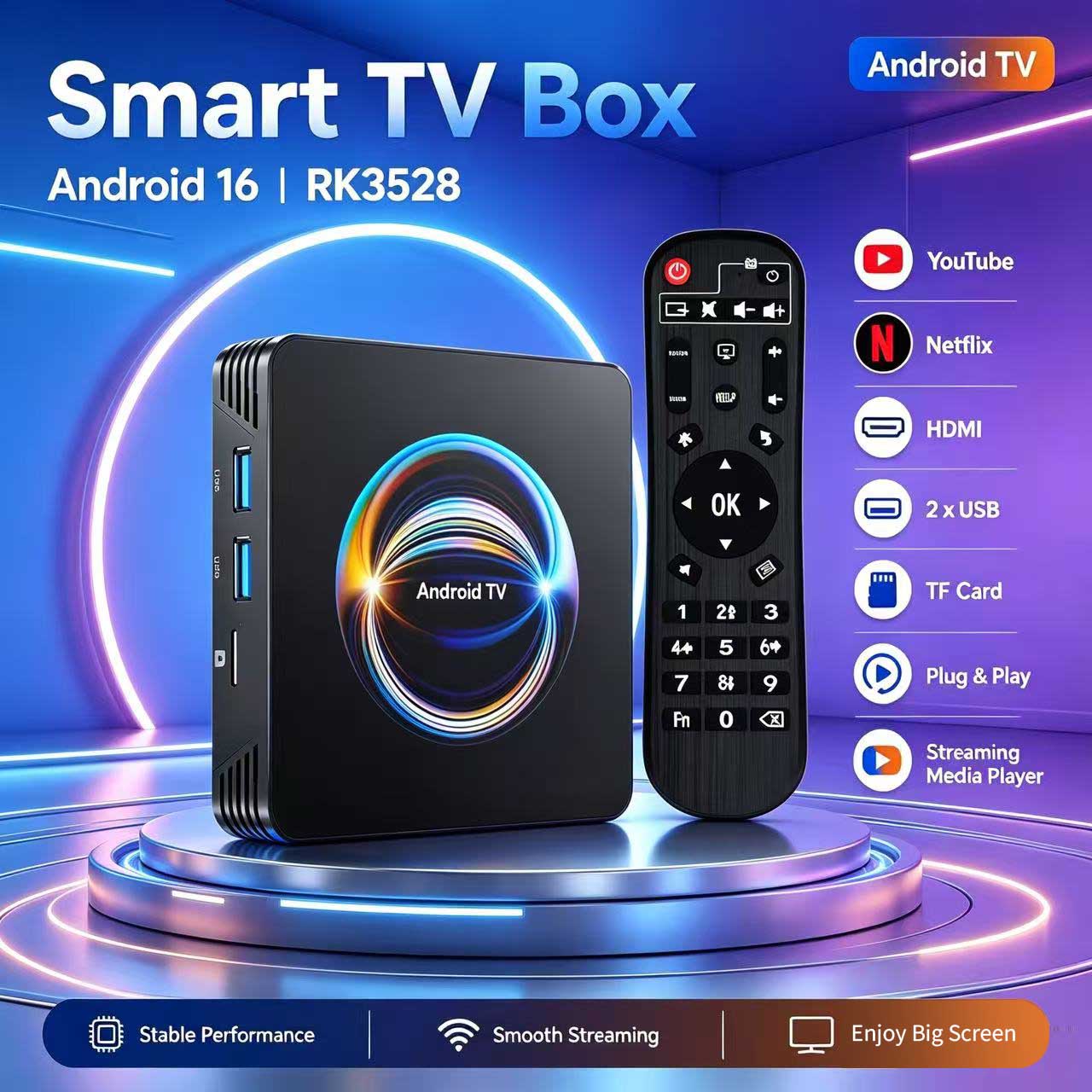 Android 16 X66 TV Box RK3528 Q - Ddr3 8Gb ulasan dan harga